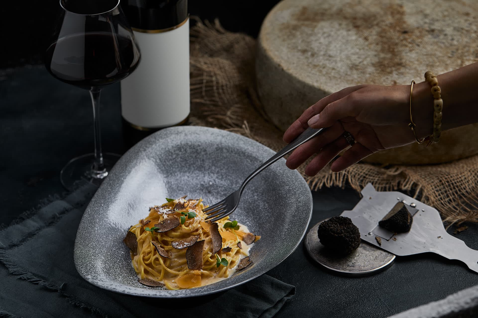 Trüffel-Pasta mit Champignons